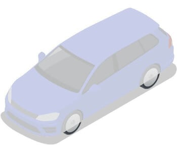 Auton kokopeite Ford Focus II Farmari (2005-2011), Silvertop