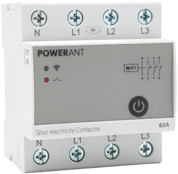Pörssisähkökytkin DIN-kiskoon 63 A, Powerant