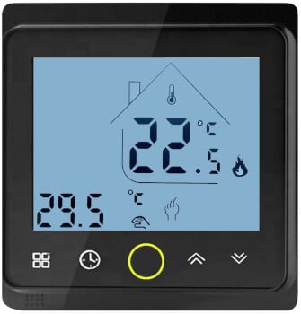 Yhdistelmätermostaatti digitaalinen, musta, Båden