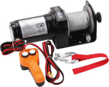 Sähkövinssi vaijerilla 12 V / 900 kg