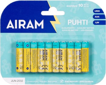 AAA-paristo PUHTI LR03, 10 kpl, Airam