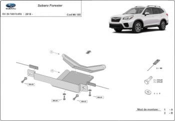 Pohjapanssari tasauspy&ouml;r&auml;st&ouml;lle Subaru Forester (2018➟), ter&auml;st&auml;
