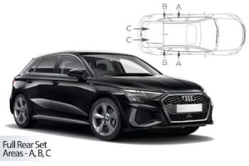 Häikäisysuojasarja Audi A3 sportback 8Y, 5 ovinen (2020➟), Car Shades