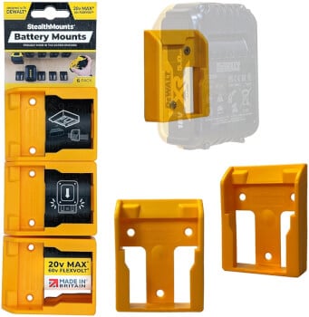 Akkupidike DeWalt XR 20 V akuille, 6 kpl, Stealth Mounts