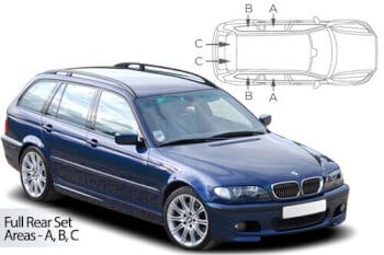 H&auml;ik&auml;isysuojasarja BMW 3-Sarja E46, Farmari (1998-2005), Car Shades
