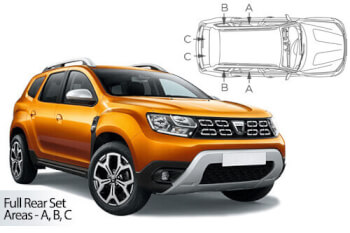 Häikäisysuojasarja Dacia Duster, 5 ovinen (2018➟), Car Shades