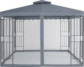 Paviljonki Barcelona harmaa (3 x 3 m), Mayer Garden