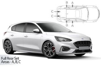 Häikäisysuojasarja Ford Focus, 5 ovinen (2018➟), Car Shades