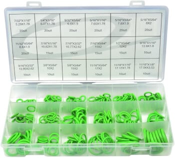 O-rengassarja HNBR 270 kpl, vihreä, Geko