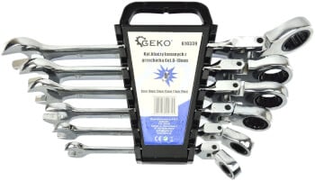 Räikkälenkkisarja nivelletty 8-19 mm, 6-osaa, Geko