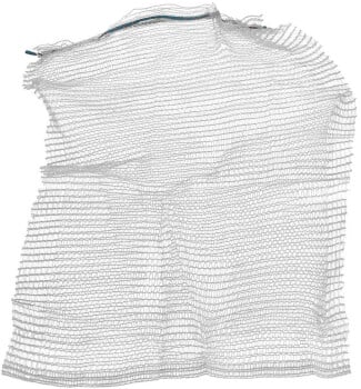 Verkkosäkki 30 kg kiristysnarulla, valkoinen, Geko