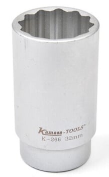 Napamutterin hylsy 1/2", 32 mm, Kamasa-Tools