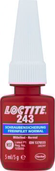 Kierrelukite 243, keskiluja 5 ml, Loctite