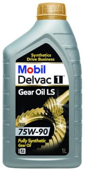 Vaihteistoöljy, Delvac 1 Gear Oil LS 75W-90, 1 l, Mobil