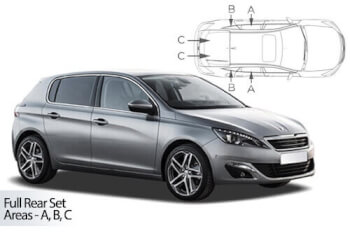 Häikäisysuojasarja Peugeot 308, 5 ovinen (2013-2021), Car Shades