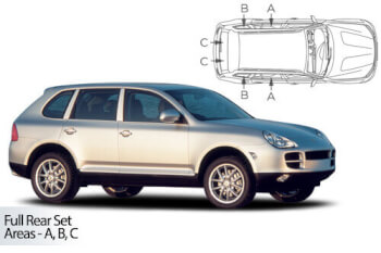 Häikäisysuojasarja Porsche Cayenne, 5 ovinen (2002-2010), Car Shades