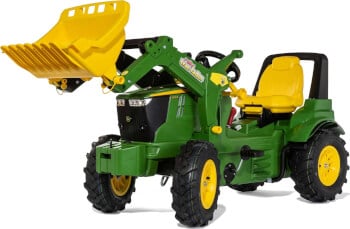 Polkutraktori etukuormaajalla ja ilmakumipy&ouml;rill&auml; John Deere 7310R, Rolly Toys