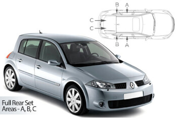 Häikäisysuojasarja Renault Megane, 5 ovinen (2002-2008), Car Shades