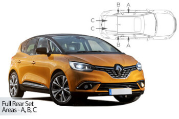 Häikäisysuojasarja Renault Scenic, 5 ovinen (2017➟), Car Shades