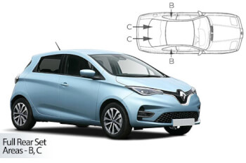 Häikäisysuojasarja Renault Zoe, 5 ovinen (2012➟), Car Shades