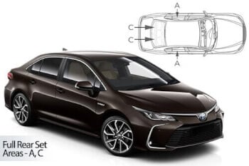 Häikäisysuojasarja Toyota Corolla, 4 ovinen (2018➟), Car Shades