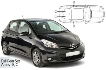 Häikäisysuojasarja Toyota Yaris, 5 ovinen (2011-2017), Car Shades