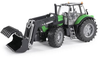 Lelu Traktori Deutz Fahr Agrotron X720 etukuormaajalla (1:16), Bruder