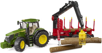 Lelu Metsätraktori John Deere 7R pöllivaunulla 350 (1:16), Bruder