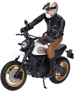 Lelu Moottoripyörä Ducati Desert ja kuljettaja (1:16), Bruder