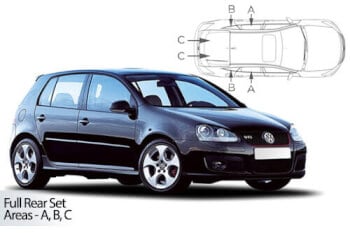 Häikäisysuojasarja Volkswagen Golf MK5, 5 ovinen (2003-2008), Car Shades