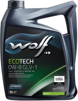 Moottoriöljy ECOTECH 0W-8 GLV-1, 5 l, Wolf